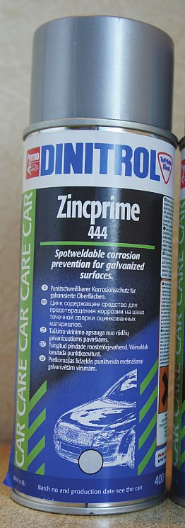 В препаратах Dinitrol 444 наряду
с цинком содержится
и диспергированный алюминий