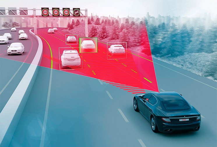 Ассистент движения по автомагистрали
может автоматически управлять
автомобилем, тормозить и ускорять его
при скорости движения выше 40 км/ч.
Адаптивный круиз-контроль и ассистент
удерживания в ряду позволяют автомобилю
находиться на полосе и соблюдать
заданную безопасную дистанцию