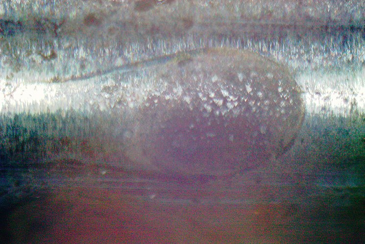 Фото 15. Очаг коррозии на поверхности
поршня форсунки