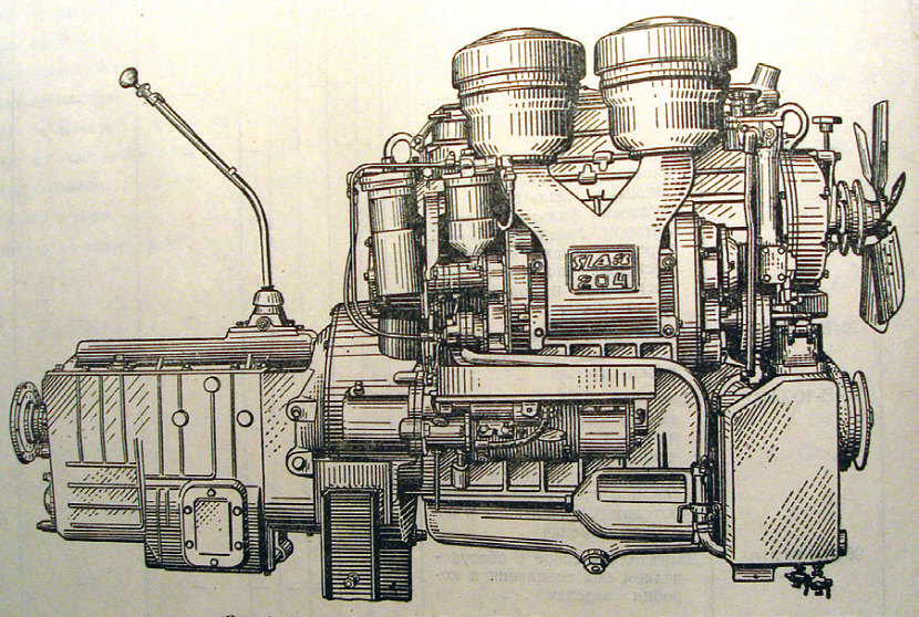 Двигатель ЯАЗ-М 204А с инерционно-масляными воздушными фильтрами