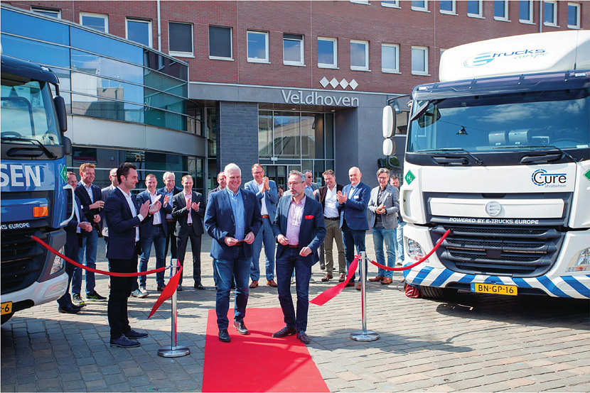 Презентация мусоровозов на водородных топливных элементах в Брабанте (Нидерланды) 11 апреля 2019 года