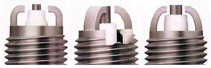 Меры, предотвращающие образование токопроводящего нагара на кончике изолятора:
1 – полуповерхностный разряд; 2 – перехватывающий электрод; 3 – дополнительный воздушный зазор