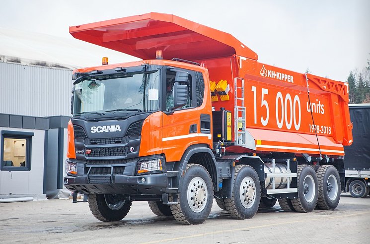​Юбилейный 15-тысячный самосвал компании KH-KIPPER на шасси Scania отгружен клиенту в России