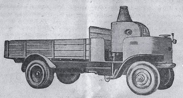 Французский паровой автомобиль «Эксшо»,
работающий на дровах, 1930 год