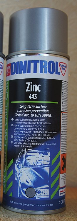 В препаратах Dinitrol 443 содержится
95% химически чистого цинка