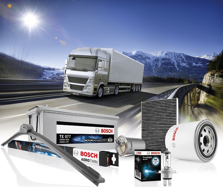 ​Сезонное техобслуживание и запасные части Bosch для безопасной и беспроблемной эксплуатации грузовых автомобилей в зимний период