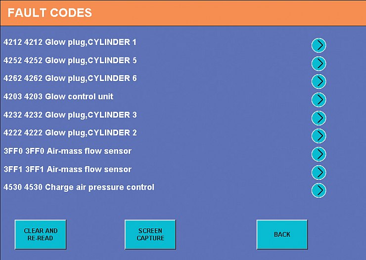 Экран 3 – коды ошибок