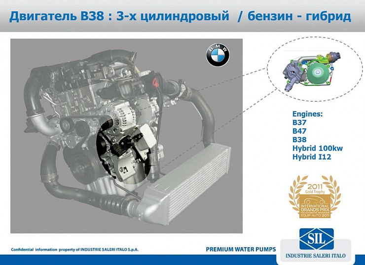 Компактное решение для системы охлаждения малогабаритных двигателей BMW
